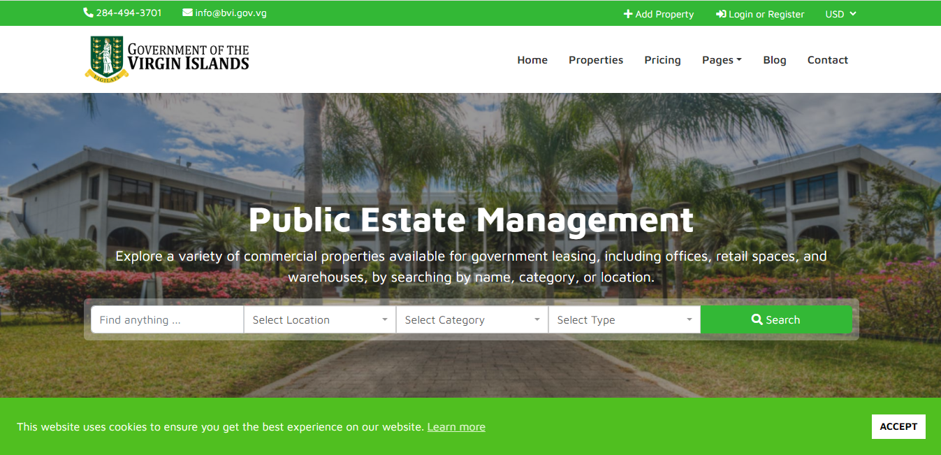 Public Estates Unit Real Estate Management System Back Office Vi